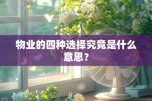 物业的四种选择究竟是什么意思？